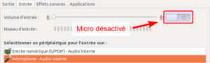 Ubuntu - Micro désactivé