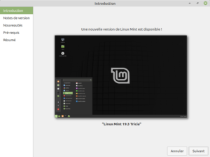 1 - Mise à jour vers Linux Mint 19.3 - Bienvenue