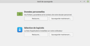 mintbackup pour sauvegarder les données personnelles