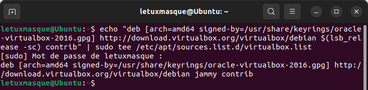 Ubuntu - Ajout du dépôt Oracle pour VirtualBox