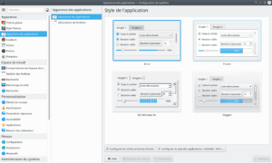 Paramètres style application dans KDE Plasma 5.18