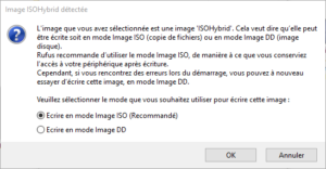 rufus - mode iso