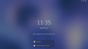 GNOME 3.36 écran verrouillage 1