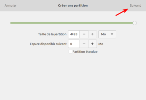 Gnome Disks - taille partition