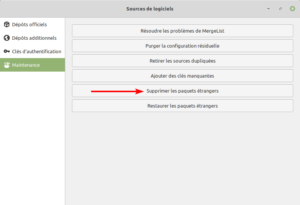 LMDE - supprimer paquets étrangers