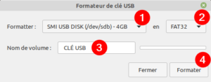 Formateur clé USB