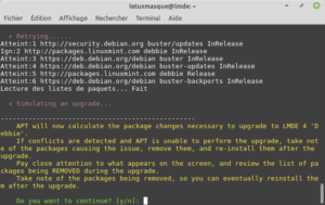 mintupgrade check - simulation pour mettre à niveau vers LMDE 4