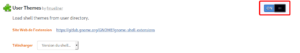 GNOME extensions - user themes activée