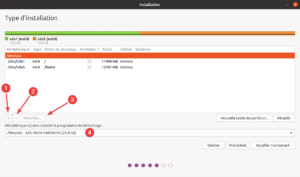 installation ubuntu 20.04 - type installation personnalisée