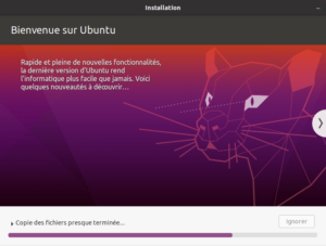 installer ubuntu 20-04 LTS - installation