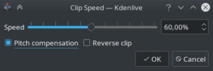 kdenlive pitch-shift