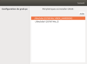 Configuration GRUB