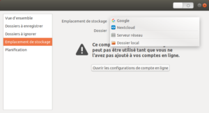Ubuntu 18.04 - destination des sauvegardes