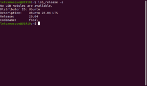 Contrôle version Ubuntu 20.04 en ligne de commande