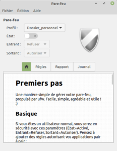 pare-feu profil dossier perso lmde4