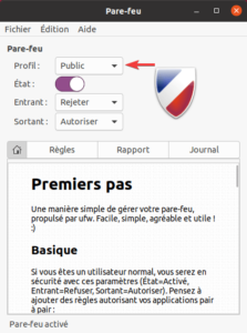 pare-feu profil public