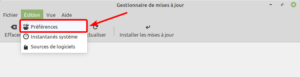 préférences gestionnaire mises a jour