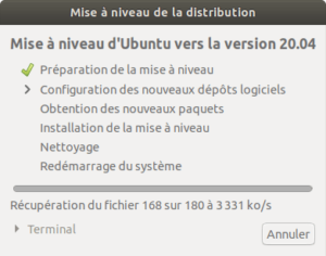 préparation mise a niveau vers Ubuntu 20.04 LTS