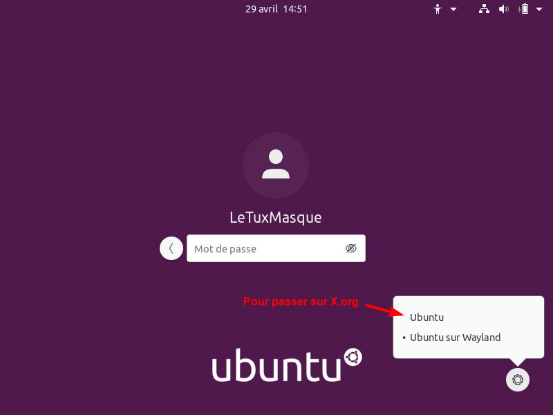 ubuntu choic wayland/x.org