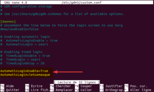 activer autologin en ligne de commande sur ubuntu