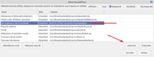 activer effet normalisation Loudness dans Audacity 2.4