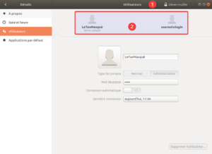 déverrouiller utilisateurs Ubuntu 18.04