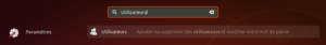 lanceur paramètres utilisateurs Ubuntu 18.04