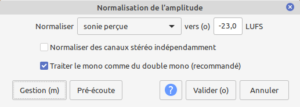 normalisation R128 dans Audacity 2.4