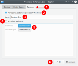 partage dossier kubuntu