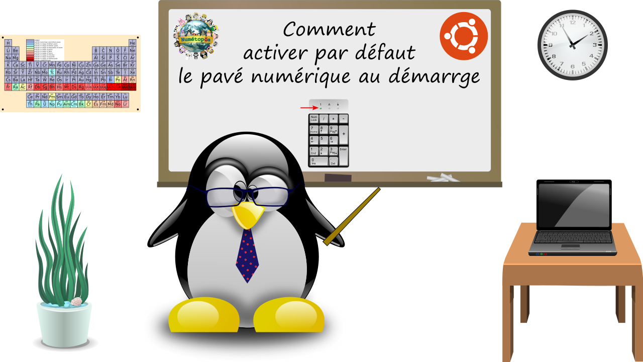 Comment activer le pavé numérique (touche Verr Num) au démarrage sur Ubuntu