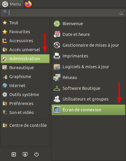 accès écran de connexion dans Ubuntu Budgie 20.04