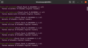 apt search fonts sur Ubuntu