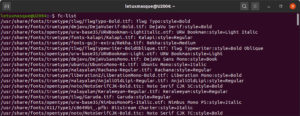 fc-list ubuntu