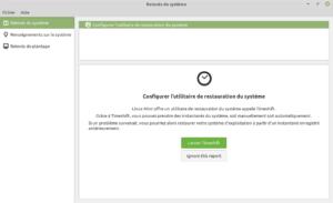 Linux Mint 20 - relevés système