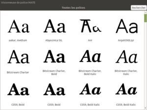 mate-viewer-font dans Ubuntu Mate