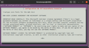 ttf-mscorefonts-installer configuration
