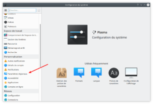 accès paramètres régionaux kubuntu