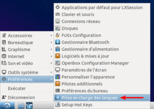 accès prise en charge des langues Lubuntu 18.04