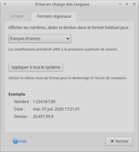 changer formats dans xubuntu