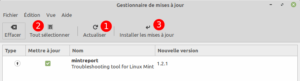 Appliquer maj pour mise à niveau vers Linux Mint 20