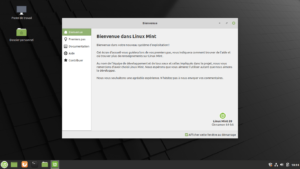 Accueil Linux Mint 20 après mise à niveau