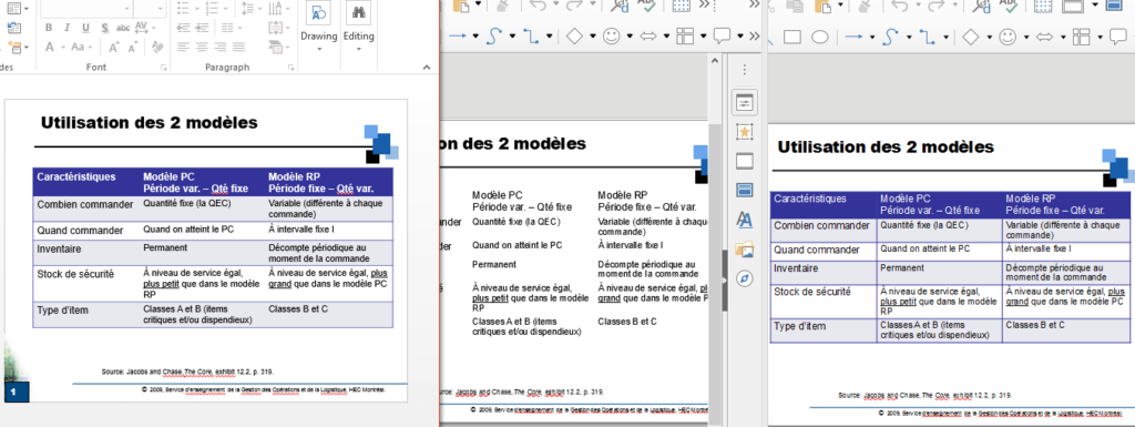 Import table MS Office dans LibreOffice 7.0