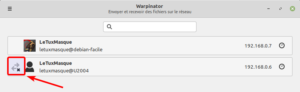 Utilisateur Warpinateur passé hors ligne (dans Linux Mint 20)