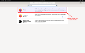 Paquet Flatpak Firefox dans le Gnome-Software sur Debian