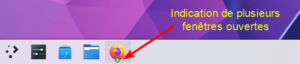 Indication plusieurs fenêtres ouvertes dans KDE plasma 5.20