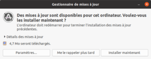 Installer les mises à jour