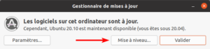 Mettre à niveau vers Ubuntu 20.10