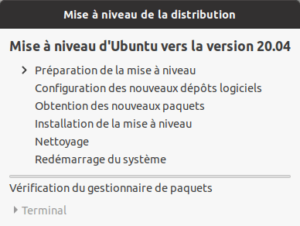 Préparation mise a niveau vers Ubuntu 20.10