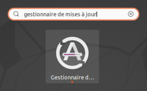 Lanceur du Gestionnaire de mises à jour sur Ubuntu 20.04 LTS