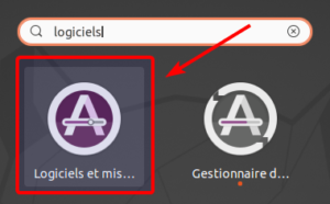 Lanceur Logiciels et mises a jour sur Ubuntu 20.04 LTS